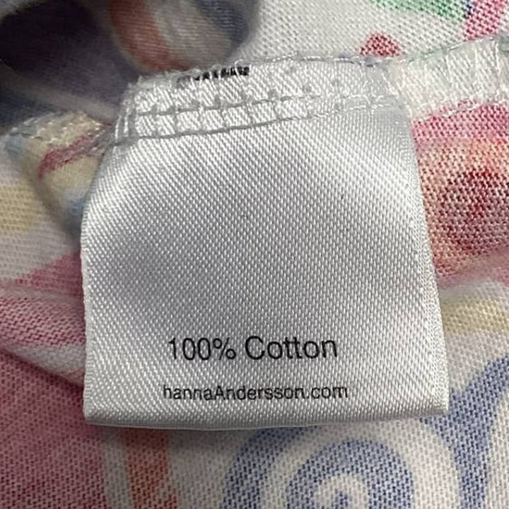 Hanna Andersson Girls Size 4 (100) Long Sleeve Floral 100% Cotton Dress