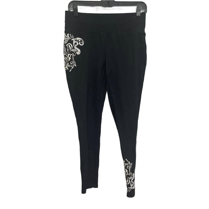INC Womens 8 Petite 8P Embroidered Elastic Waist Rayon Blend Ankle Leggings