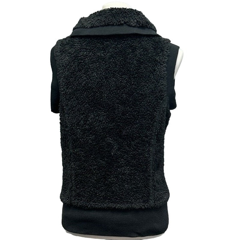 Artisans Womens Medium Fuzzy 100% Polyester Reversible Zip Up Warm Vest
