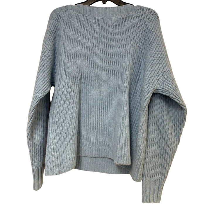 NWT New Eddie Bauer Womens Medium Blue WR Alpine Route Essentials Knit Sweater