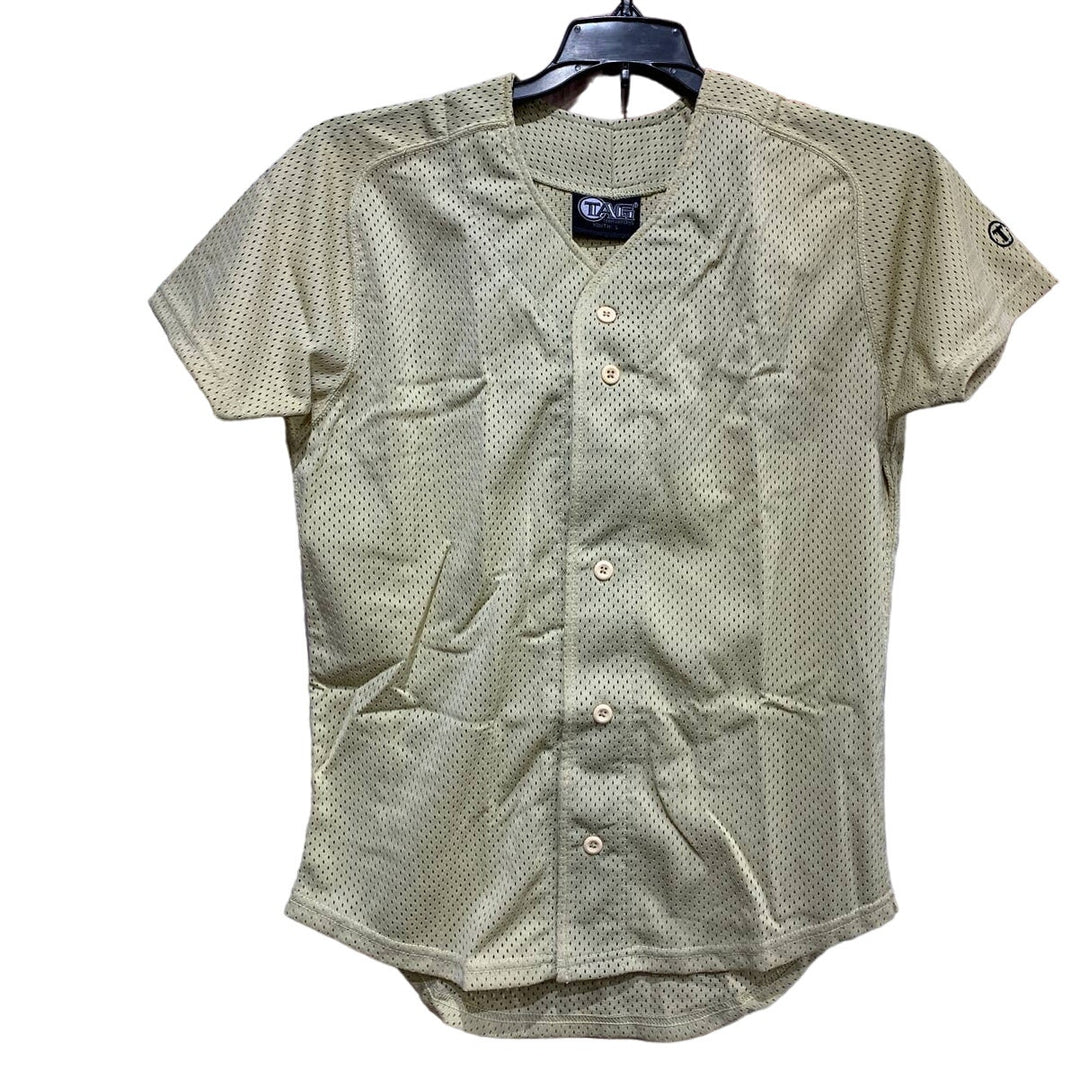 New Tag Team Uniform Youth Large Button Down Baseball Mesh Short Sleeve Jersey