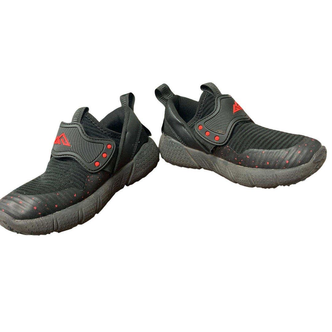 Little Boys 12 Black Red Lightweight Breathable Non Slip Athletic Sneaker Shoes