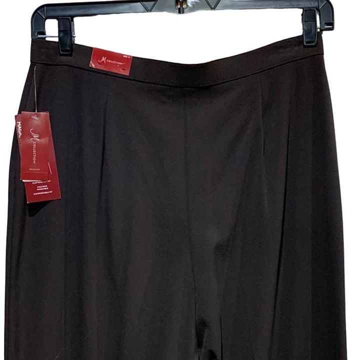 New JM Collection 12 Magic Pant Slimming Career Chocolate Brown Washable Pants