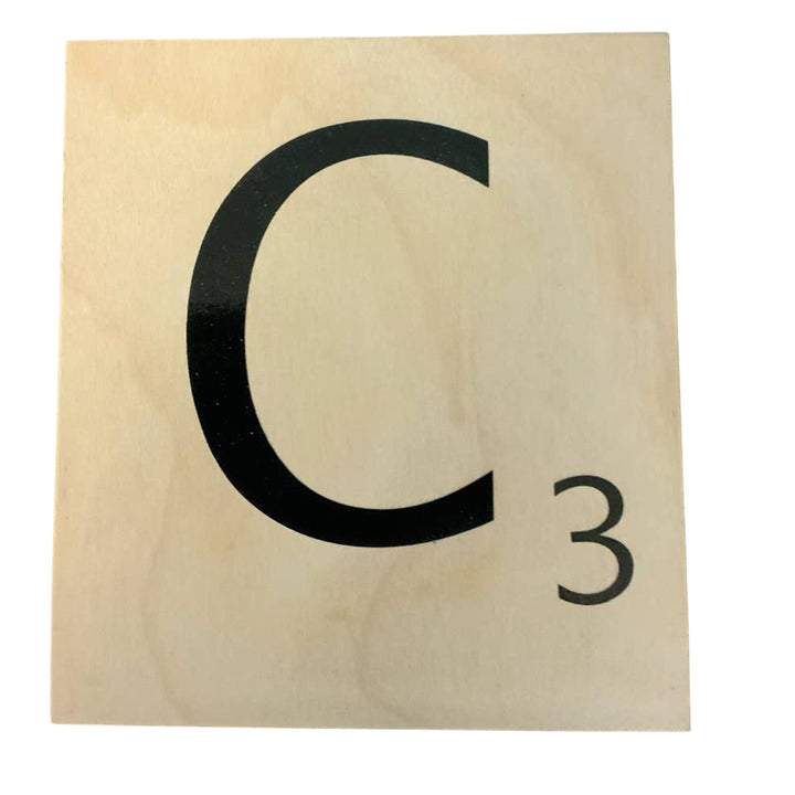 New 5" X 5.5" Scrabble Game Letter Wooden Alphabet Tiles Craft Supply Letter