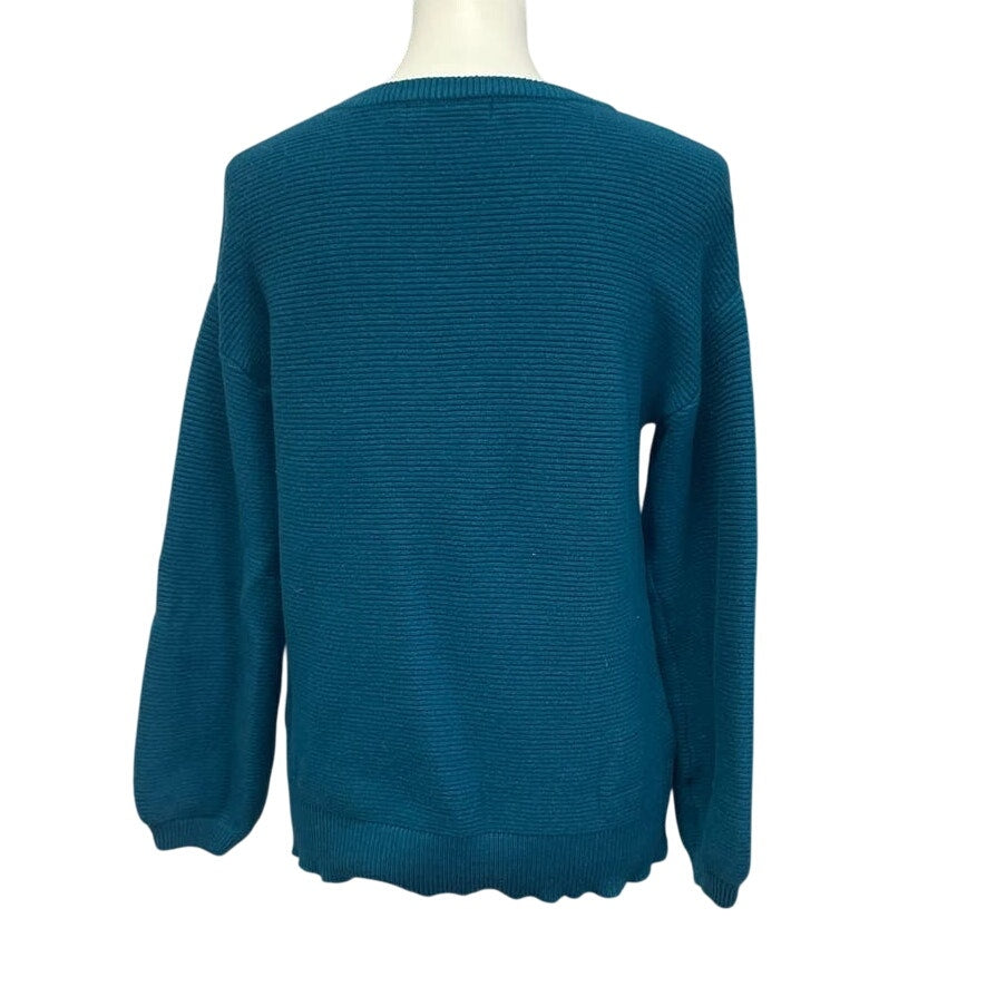 Zesica Womens Small Ribbed Viscose Blend Long Sleeve Crew Neck Pullover Sweater