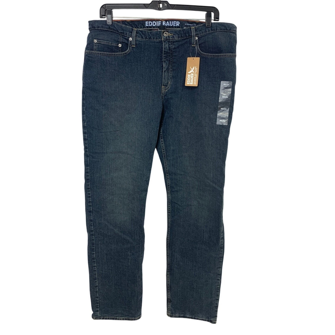 New Eddie Bauer Mens H2Low Flex Flannel Lined Straight Fit Straight Leg Jeans