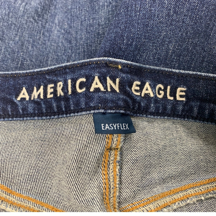 New American Eagle Womens 32X32 Cotton Blend Relaxed Straight Denim Blue Jeans