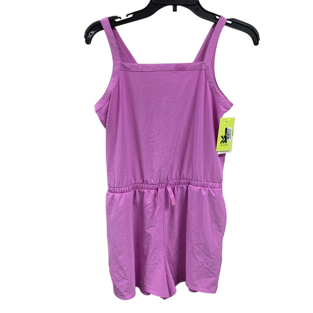 New All In Motion Girls Large (10/12) Thin Strap Adjustable Waist Woven Romper