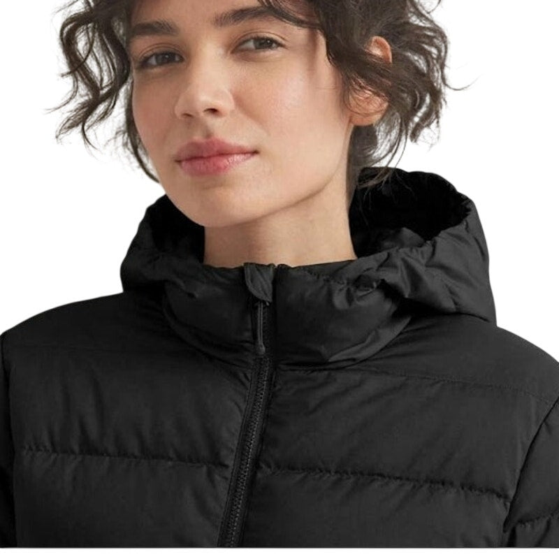 New Eddie Bauer Womens XS CirrusLite Black 650FP Down Hooded Puffer Parka Jacket