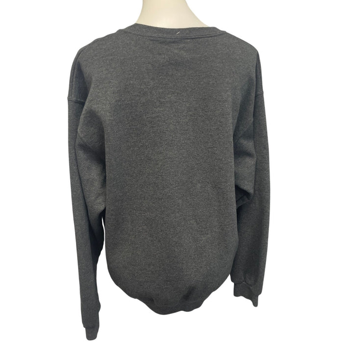 Hand Printed Upcycled Womens Large Chaos Coordinator Long Sleeve Sweatshirt