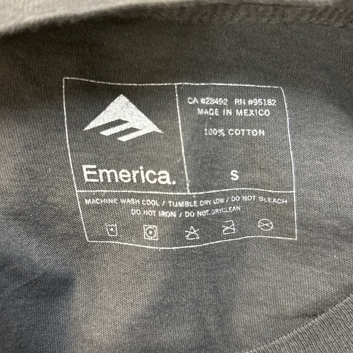 Emerica Mens Small 100% Skate Board Cotton Short Sleeve Crew Neck Tee Shirt