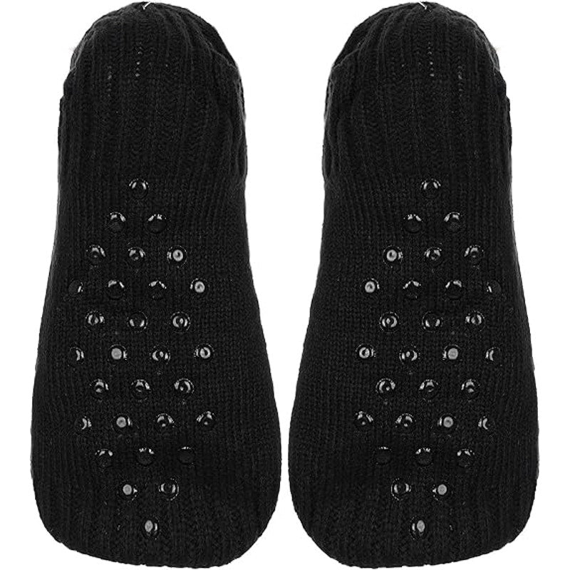 New Womens Medium Halloween Cat Fuzzy Grip Non Slip Fleece-lined Slipper Socks