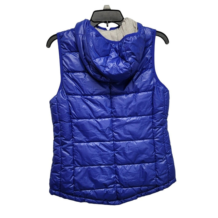 Tangerine Womens Small 100% Polyester Hooded Lined Puffer Vest w Front Pockets