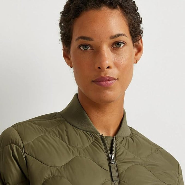 New Eddie Bauer Womens XXL Alder Green Shaw 650 FP Down Puffer Bomber Jacket