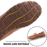 Vlly Mens Size 9 Tan Orange Faux Suede Micrsuede Slip On Moccasin Slipper Shoes