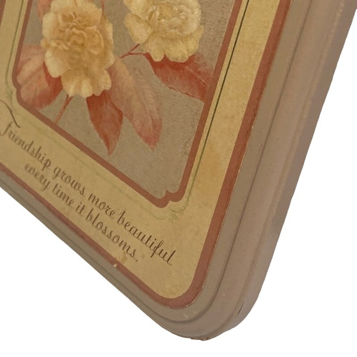 Vintage Hallmark Friendship Grows More Beautiful Painted Wood Flower Plaque