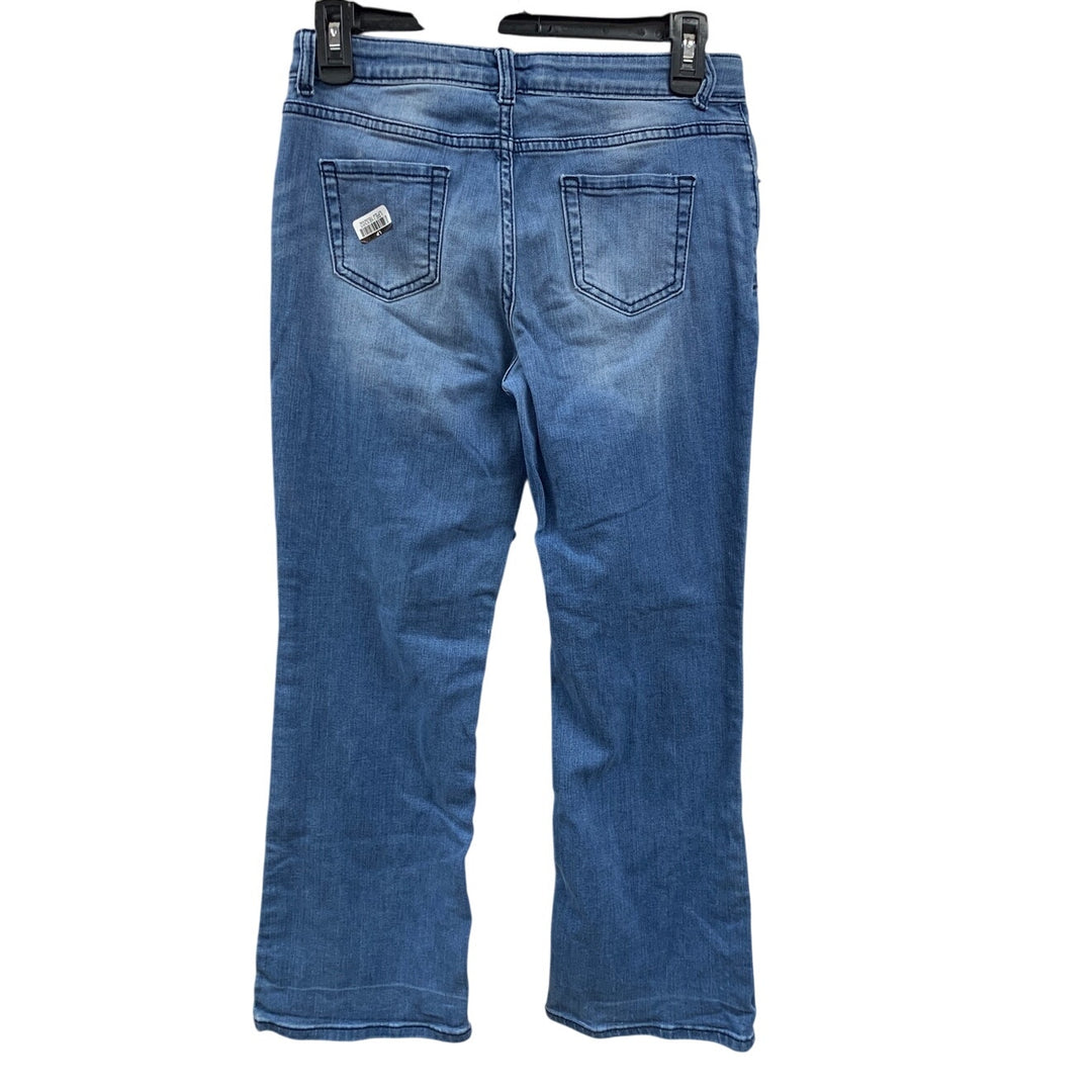 New Cat &amp; Jack Girls Size 12 Super Stretch Bootcut Medium Wash Denim Blue Jeans