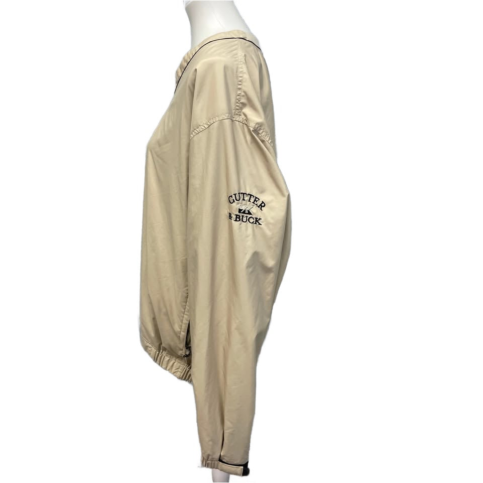 Cutter &amp; Buck Mens XL Long Sleeve VNeck Lined Golf Sports Pullover Jacket