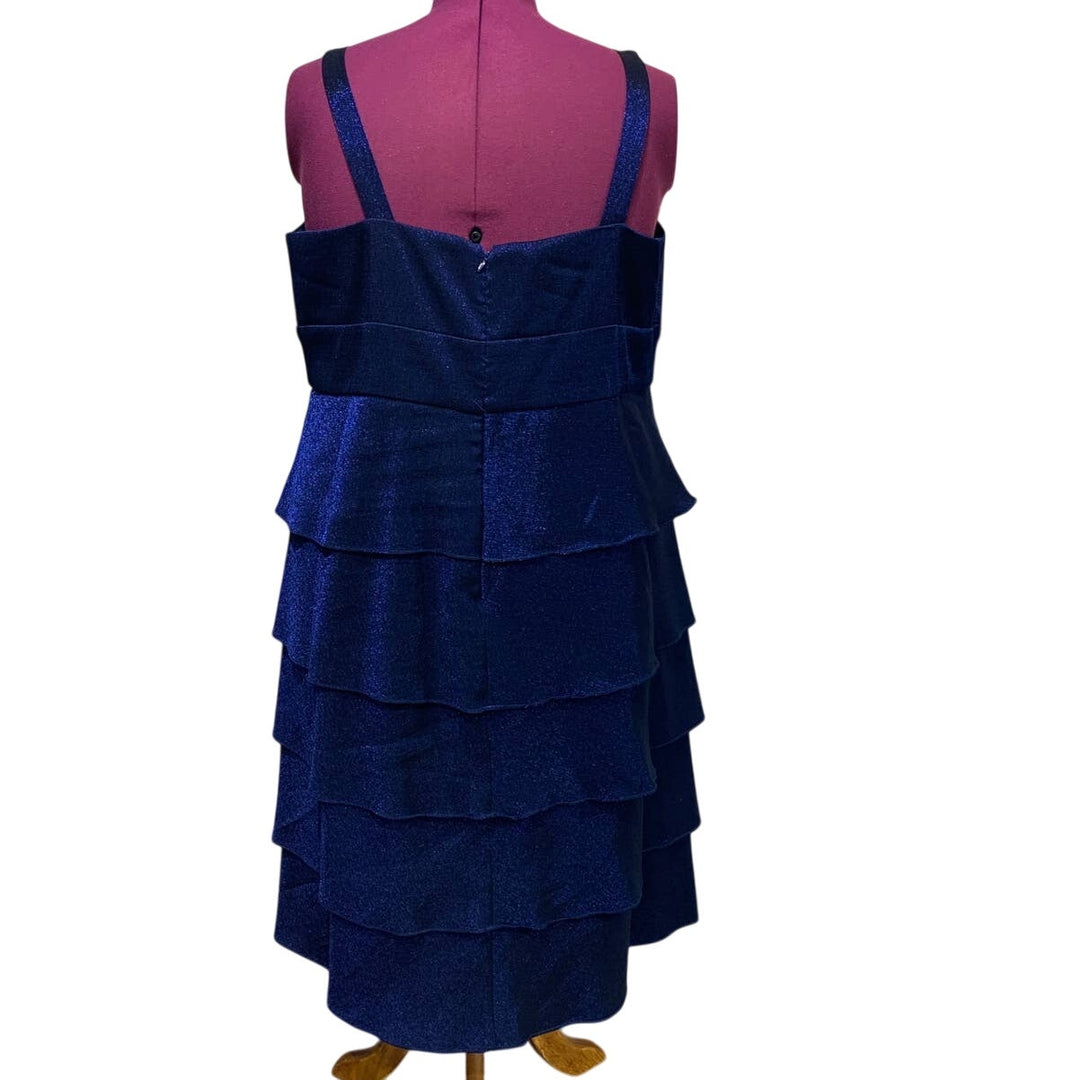 R&amp;M Richards Woman 20W Formal Ruffled Beaded Sleeveless Sheath Dress w Jacket