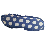 Belvah Adorable Blue White Ruffled Polka Dot Magnet Closure Small Handbag Purse
