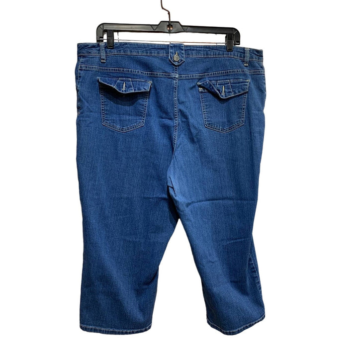 Living Planet Plus Womens Size 20W Stretch Cotton Denim Jean Capri Cropped Pants