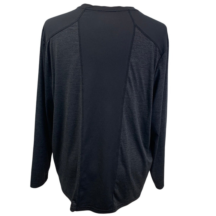 MTA Sport Mens XXL Black Polyester Long Sleeve Athletic Crew Neck Tee Shirt