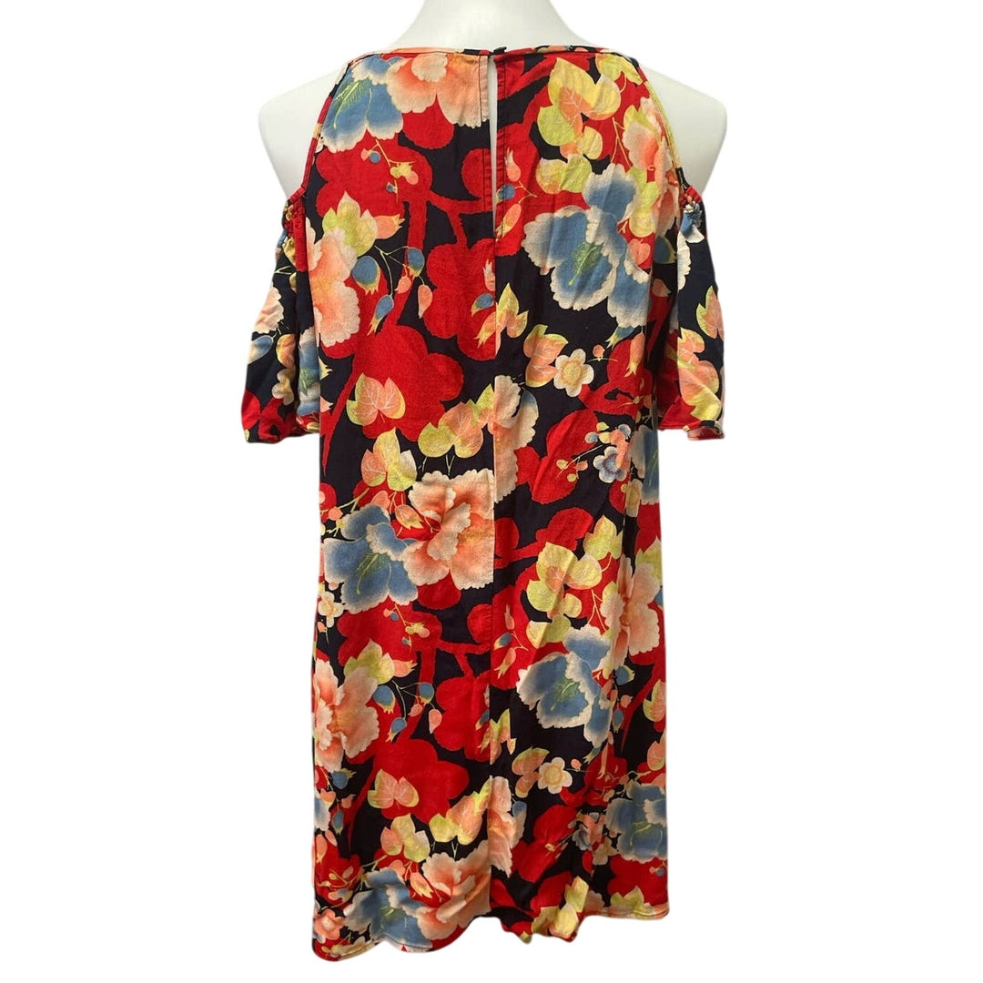 Ann Taylor LOFT Womens Small 100% Rayon Strappy Off Shoulder Floral Short Dress