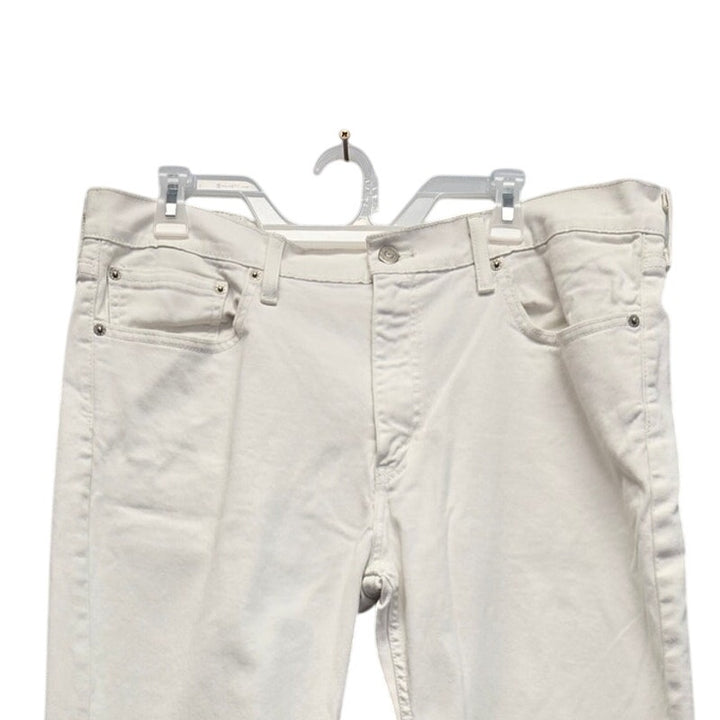 Levi Strauss &amp; Co Mens 38X32 White Slim Fit Cotton Elastane Denim Jeans