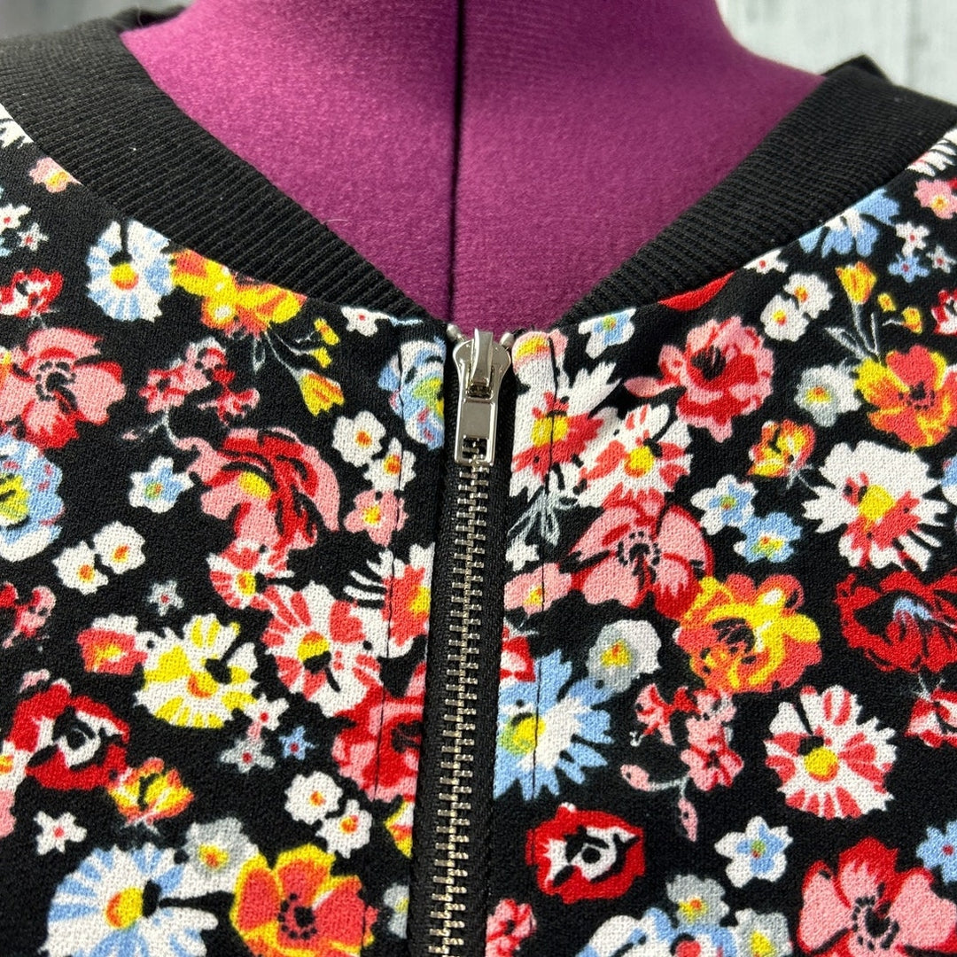 Shein Womens Plus Size 3X Long Sleeve Floral Full Zip Up Lightweight Jacket