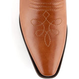 Wiralomi Womens Size 8.5 Beige Black Brown Faux Leather Floral Cowboy Boot Shoes