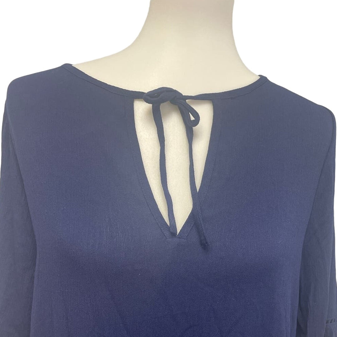 New Draper James Womens Small Long Bell Sleeve Front Tie Swim Coverup Dress