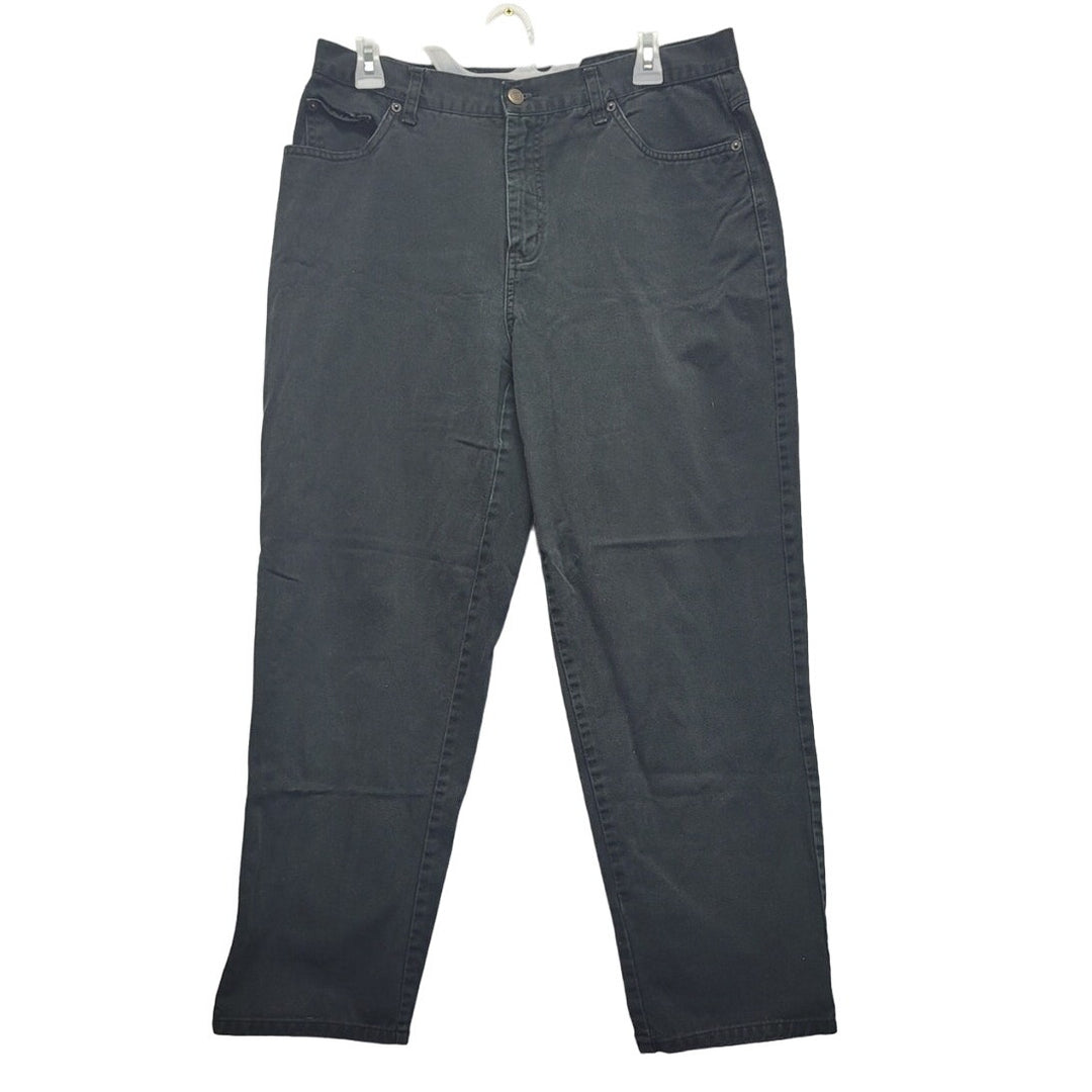 Bill Blass Womens 12 100% Cotton Easy Fit Straight Cut Multi Pocket Denim Jeans