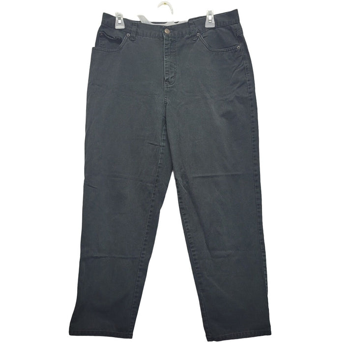 Bill Blass Womens 12 100% Cotton Easy Fit Straight Cut Multi Pocket Denim Jeans
