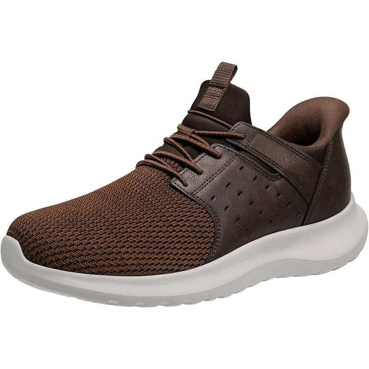 Boveshorn Mens 10.5 Brown Sneakers Arch Support Hands Free Slip On Shoes