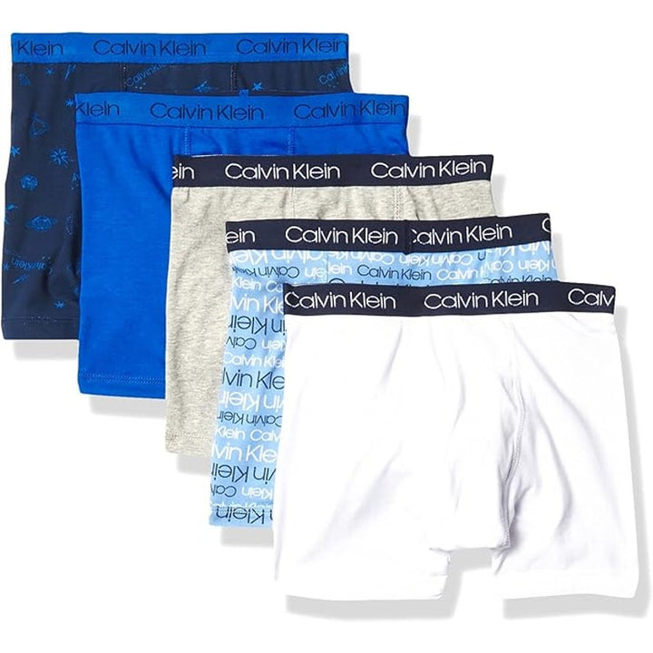 New 5-Pack Calvin Klein Boys XL Modern Cotton Blend Underwear Boxer Briefs