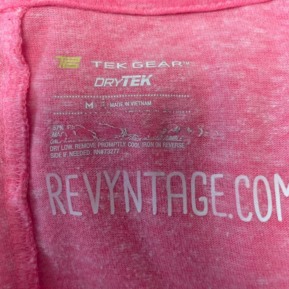Hand Printed Upcycled Womens Medium Planet Earth Long Sleeve Crew Tee Shirt