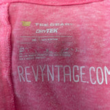 Hand Printed Upcycled Womens Medium Planet Earth Long Sleeve Crew Tee Shirt