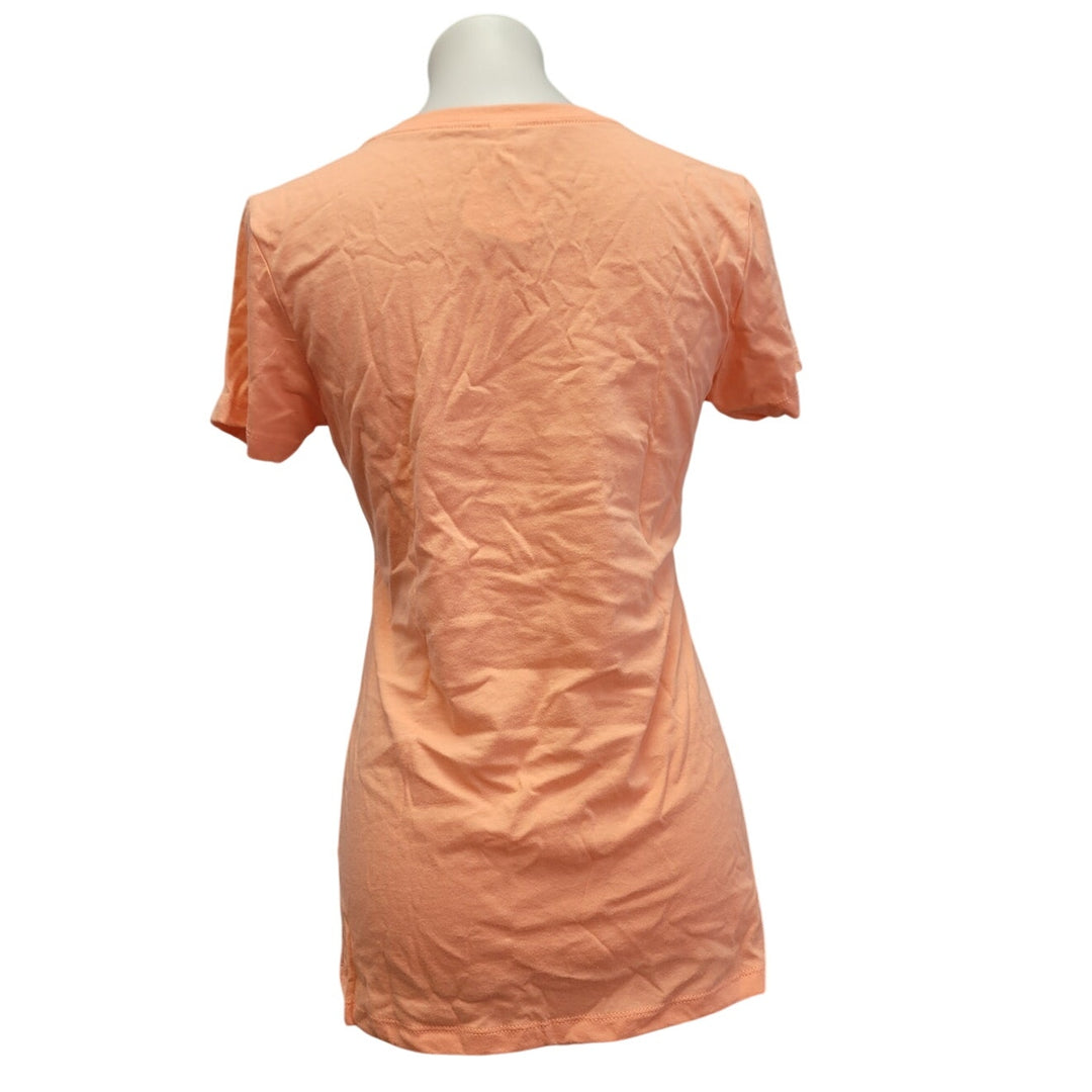 New Hand Printed Womens Medium Dragonfly Short Sleeve Cotton Blend Tee