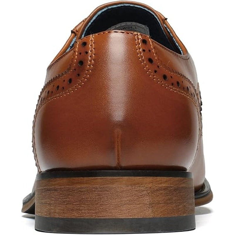Bruno Marc Mens Size 10.5 Brown Faux Leather Lace Up Soft Cap Toe Oxford Shoes