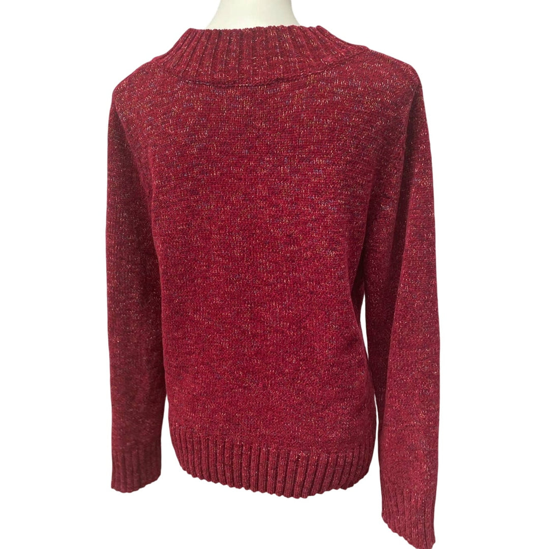 Mercer Street Studio Petite PXL Long Sleeve Acrylic Blend VNeck Pullover Sweater
