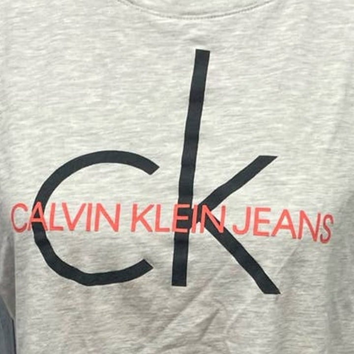 Calvin Klein Jeans Mens Large Gray Sleeveless Cotton Blend Tee Shirt Tank Top