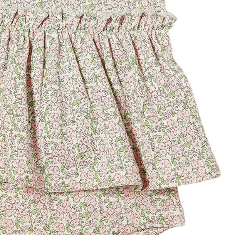 New 3-Pack Amazon Essentials Newborn Girls Green Pink Ruffled Bodysuit Dresses