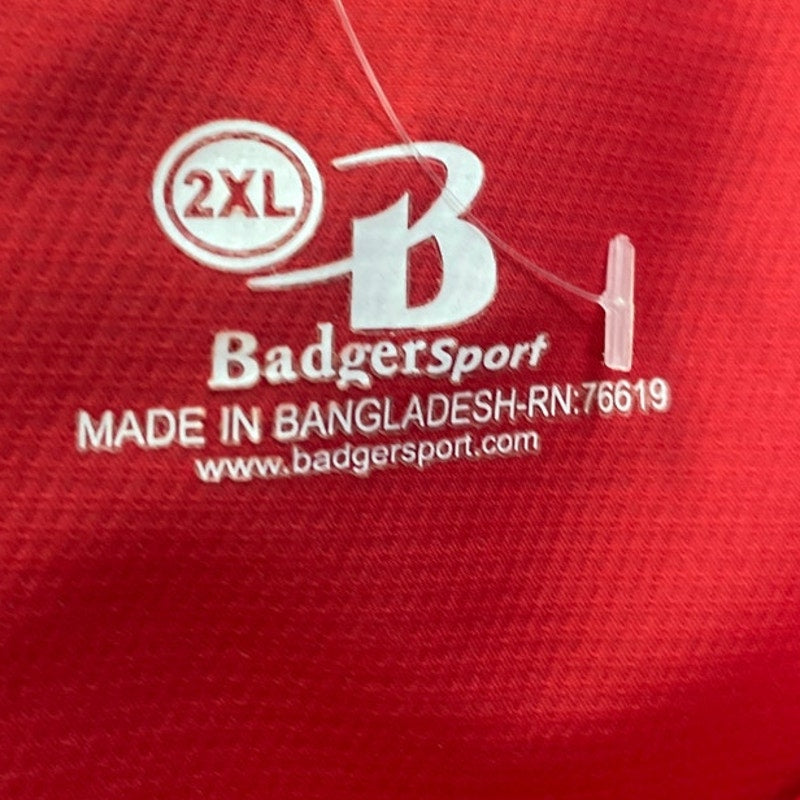 Badger Sport Mens 2XL Red Long Sleeve Full Zip Athletic Wind Breaker Jacket