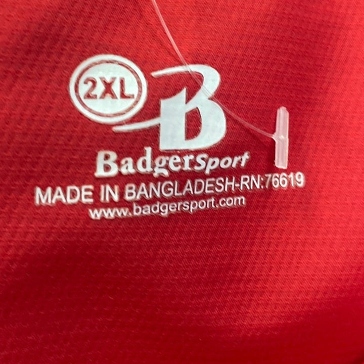 Badger Sport Mens 2XL Red Long Sleeve Full Zip Athletic Wind Breaker Jacket