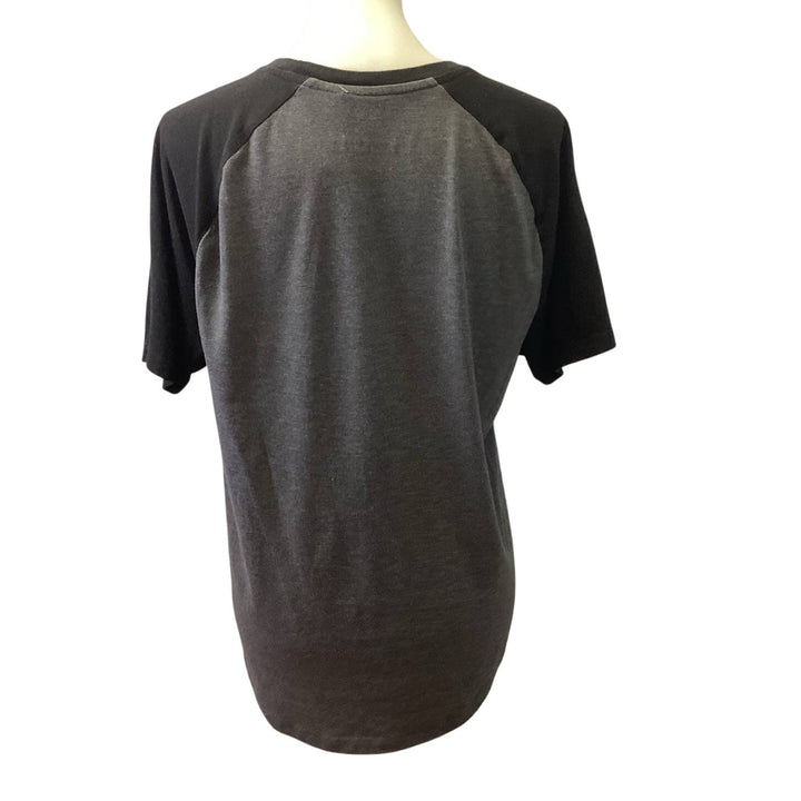 Hand Printed Upcycled Womens Medium Dragonfly Crew Neck Short Sleeve Tee Shirt