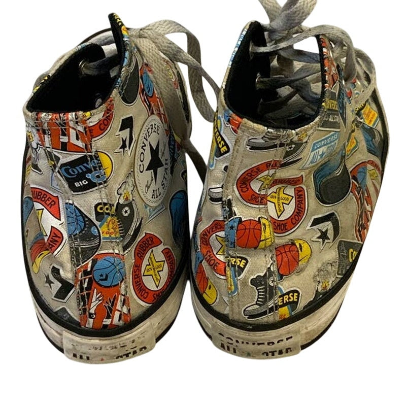 Converse Size 4 Kids Basketball Logo Rubber Sole Canvas High Tops Shoes Sneakers