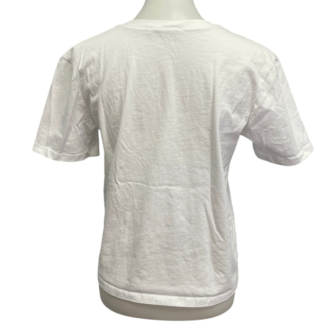 Zara Womens Medium Spanish Village Street Short Sleeve 100% Cotton Tee
