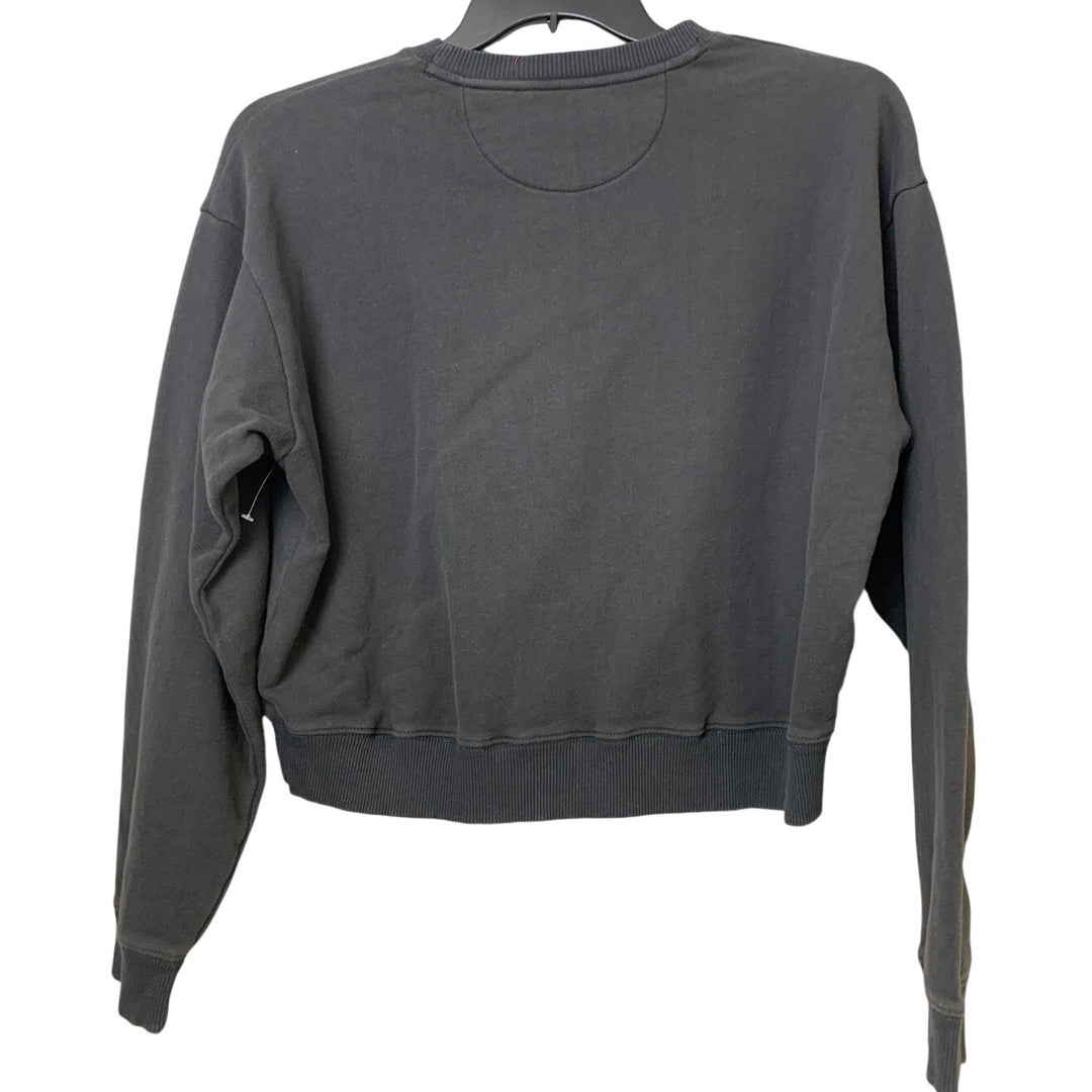 Upcycled Hand Printed Womens Stay; Tomorrow Needs You Long Sleeve Sweatshirt