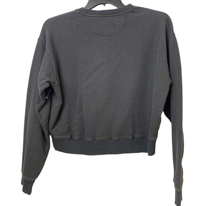 Upcycled Hand Printed Womens Stay; Tomorrow Needs You Long Sleeve Sweatshirt