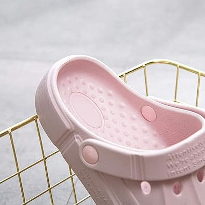 New Womens Size 8.5 Pink Breathable Slide On Non Slip Garden Clog Water Shoes